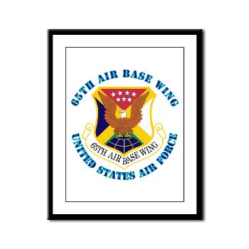 65ABW - M01 - 02 - 65th Air Base Wing with Text - Framed Panel Print