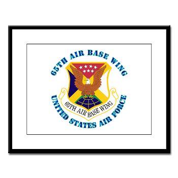 65ABW - M01 - 02 - 65th Air Base Wing with Text - Large Framed Print