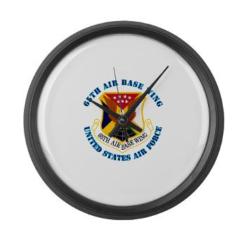 65ABW - M01 - 03 - 65th Air Base Wing with Text - Large Wall Clock