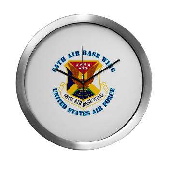 65ABW - M01 - 03 - 65th Air Base Wing with Text - Modern Wall Clock