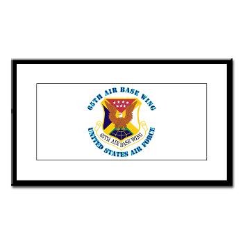 65ABW - M01 - 02 - 65th Air Base Wing with Text - Small Framed Print