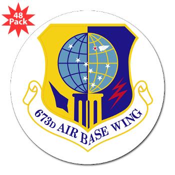 673ABW - M01 - 01 - 673rd Air Base Wing - 3" Lapel Sticker (48 pk)