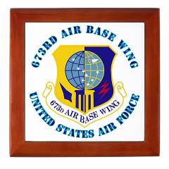 673ABW - M01 - 03 - 673rd Air Base Wing with Text - Keepsake Box