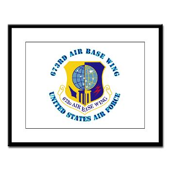 673ABW - M01 - 02 - 673rd Air Base Wing with Text - Large Framed Print