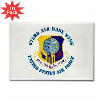 673ABW - M01 - 01 - 673rd Air Base Wing with Text - Rectangle Magnet (10 pack) - Click Image to Close