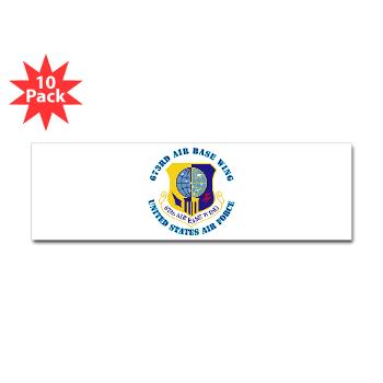 673ABW - M01 - 01 - 673rd Air Base Wing with Text - Sticker (Bumper 10 pk) - Click Image to Close