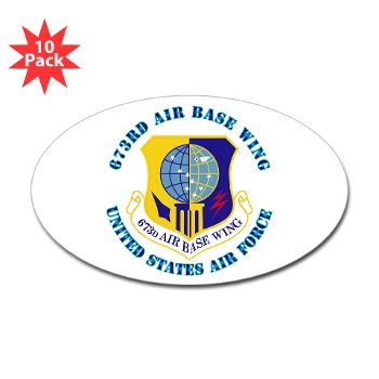673ABW - M01 - 01 - 673rd Air Base Wing with Text - Sticker (Oval 10 pk) - Click Image to Close