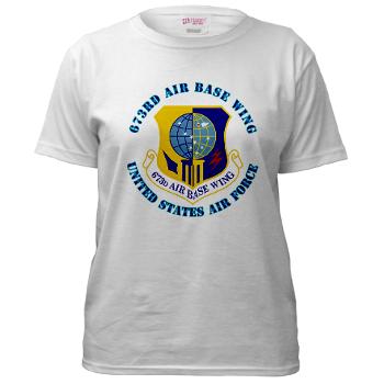 673ABW - A01 - 04 - 673rd Air Base Wing with Text - Women's T-Shirt