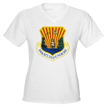 6AMW - A01 - 04 - 6th Air Mobility Wing - Women's V-Neck T-Shirt