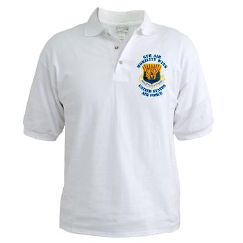 6AMW - A01 - 04 - 6th Air Mobility Wing with Text - Golf Shirt