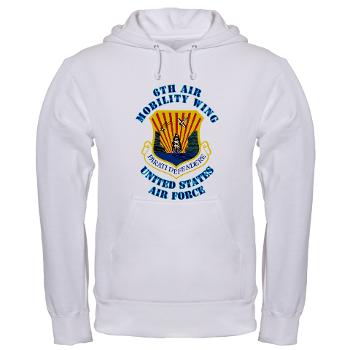 6AMW - A01 - 03 - 6th Air Mobility Wing with Text - Hooded Sweatshirt