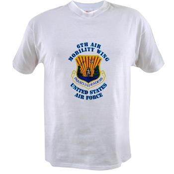 6AMW - A01 - 04 - 6th Air Mobility Wing with Text - Value T-shirt