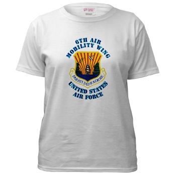 6AMW - A01 - 04 - 6th Air Mobility Wing with Text - Women's T-Shirt