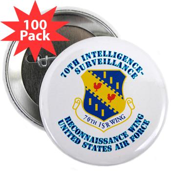 70ISRW - M01 - 01 - 70th ISR Wing with Text - 2.25" Button (100 pack)