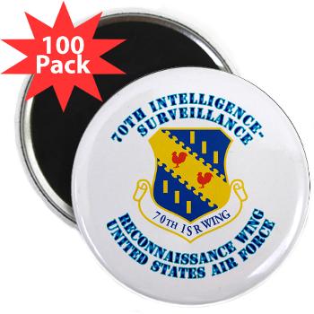 70ISRW - M01 - 01 - 70th ISR Wing with Text - 2.25" Magnet (100 pack)