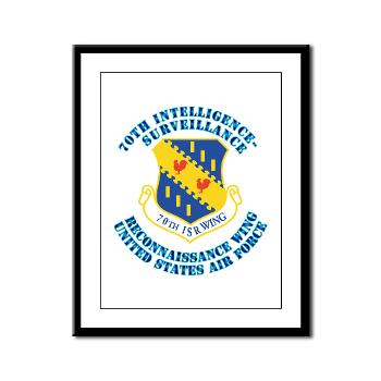 70ISRW - M01 - 02 - 70th ISR Wing with Text - Framed Panel Print