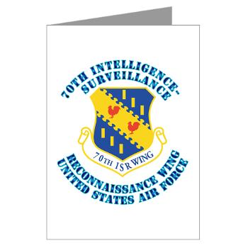 70ISRW - M01 - 02 - 70th ISR Wing with Text - Greeting Cards (Pk of 20)