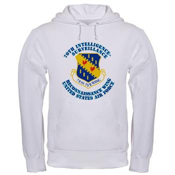 70ISRW - A01 - 03 - 70th ISR Wing with Text - Hooded Sweatshirt
