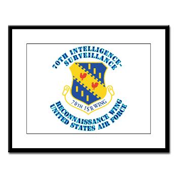 70ISRW - M01 - 02 - 70th ISR Wing with Text - Large Framed Print
