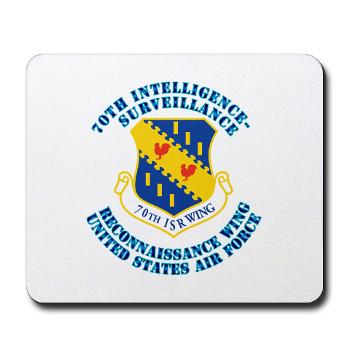 70ISRW - M01 - 03 - 70th ISR Wing with Text - Mousepad