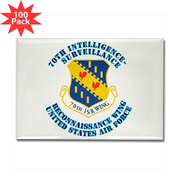 70ISRW - M01 - 01 - 70th ISR Wing with Text - Rectangle Magnet (100 pack) - Click Image to Close