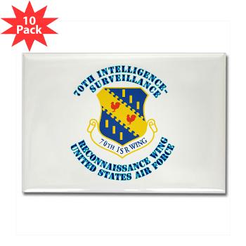 70ISRW - M01 - 01 - 70th ISR Wing with Text - Rectangle Magnet (10 pack)