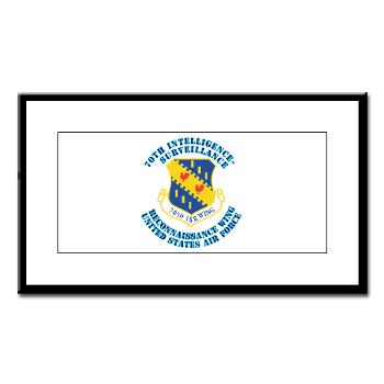 70ISRW - M01 - 02 - 70th ISR Wing with Text - Small Framed Print