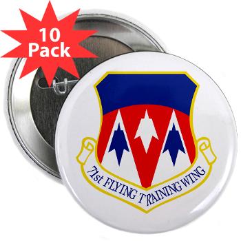 71FTW - M01 - 01 - 71st Flying Training Wing - 2.25" Button (10 pack) - Click Image to Close