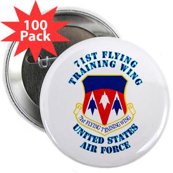 71FTW - M01 - 01 - 71st Flying Training Wing with Text - 2.25" Button (100 pack)