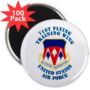 71FTW - M01 - 01 - 71st Flying Training Wing with Text - 2.25" Magnet (100 pack)