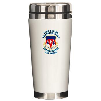 71FTW - M01 - 03 - 71st Flying Training Wing with Text - Ceramic Travel Mug