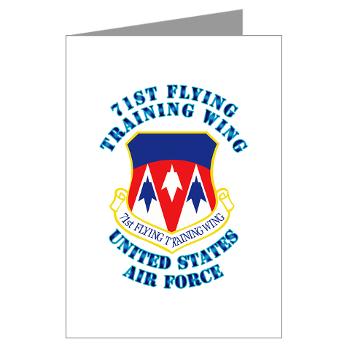 71FTW - M01 - 02 - 71st Flying Training Wing with Text - Greeting Cards (Pk of 20) - Click Image to Close