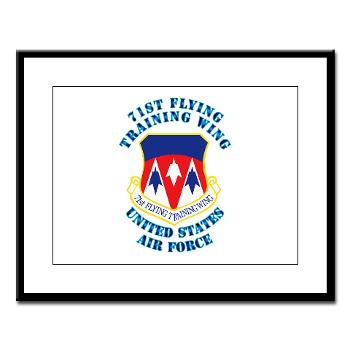 71FTW - M01 - 02 - 71st Flying Training Wing with Text - Large Framed Print