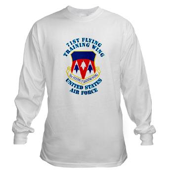 71FTW - A01 - 03 - 71st Flying Training Wing with Text - Long Sleeve T-Shirt