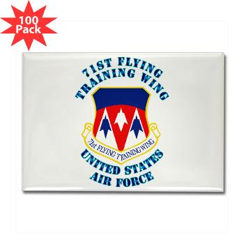 71FTW - M01 - 01 - 71st Flying Training Wing with Text - Rectangle Magnet (100 pack)