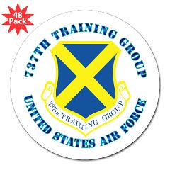 737TG - M01 - 01 - 737th Training Group with Text - 3" Lapel Sticker (48 pk)