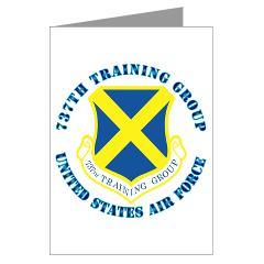 737TG - M01 - 02 - 737th Training Group with Text - Greeting Cards (Pk of 20)