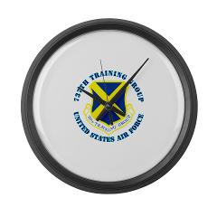 737TG - M01 - 03 - 737th Training Group with Text - Large Wall Clock