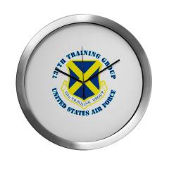 737TG - M01 - 03 - 737th Training Group with Text - Modern Wall Clock