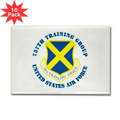 737TG - M01 - 01 - 737th Training Group with Text - Rectangle Magnet (10 pack)