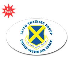 737TG - M01 - 01 - 737th Training Group with Text - Sticker (Oval 10 pk)