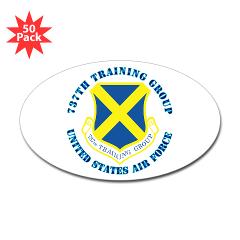737TG - M01 - 01 - 737th Training Group with Text - Sticker (Oval 50 pk)