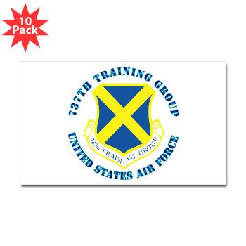 737TG - M01 - 01 - 737th Training Group with Text - Sticker (Rectangle 10 pk)