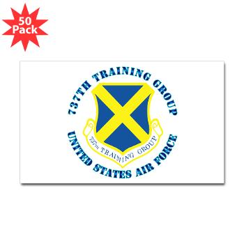 737TG - M01 - 01 - 737th Training Group with Text - Sticker (Rectangle 50 pk)
