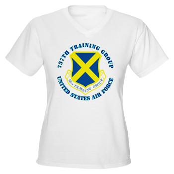 737TG - A01 - 04 - 737th Training Group with Text - Women's V-Neck T-Shirt