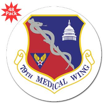 79MW - M01 - 01 - 79th Medical Wing - 3" Lapel Sticker (48 pk)