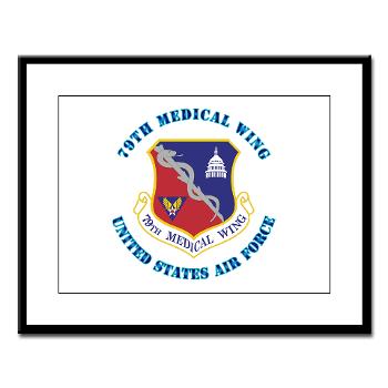 79MW - M01 - 02 - 79th Medical Wing with Text - Large Framed Print