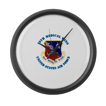 79MW - M01 - 03 - 79th Medical Wing with Text - Large Wall Clock