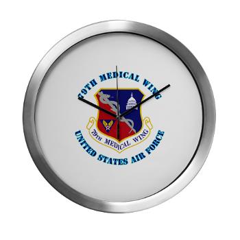 79MW - M01 - 03 - 79th Medical Wing with Text - Modern Wall Clock