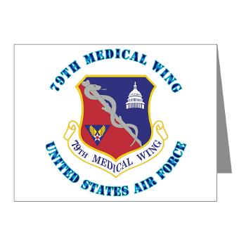 79MW - M01 - 02 - 79th Medical Wing with Text - Note Cards (Pk of 20)